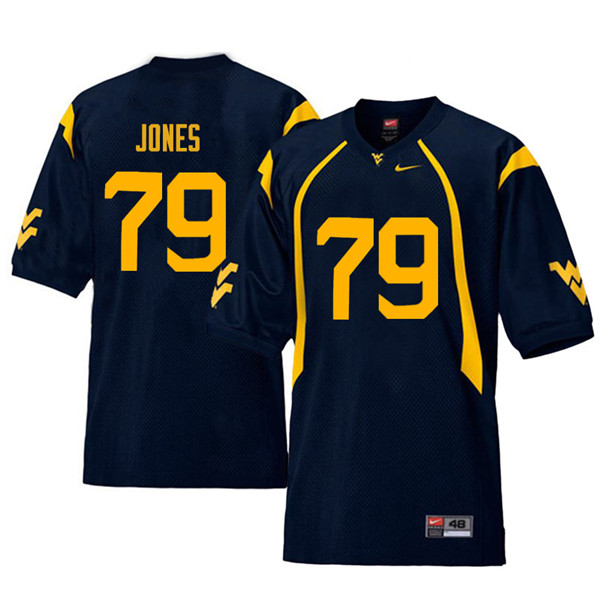 Men #79 Matt Jones West Virginia Mountaineers Retro College Football Jerseys Sale-Navy